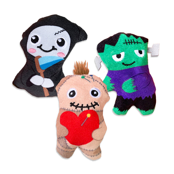 Fringe Studio Three Little Monsters Halloween Trio Pet Dog Toys