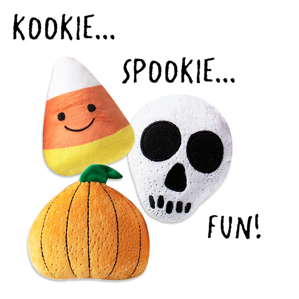 Halloween Pet Dog Toy Trio . . . Kookie... Spooky... Fun